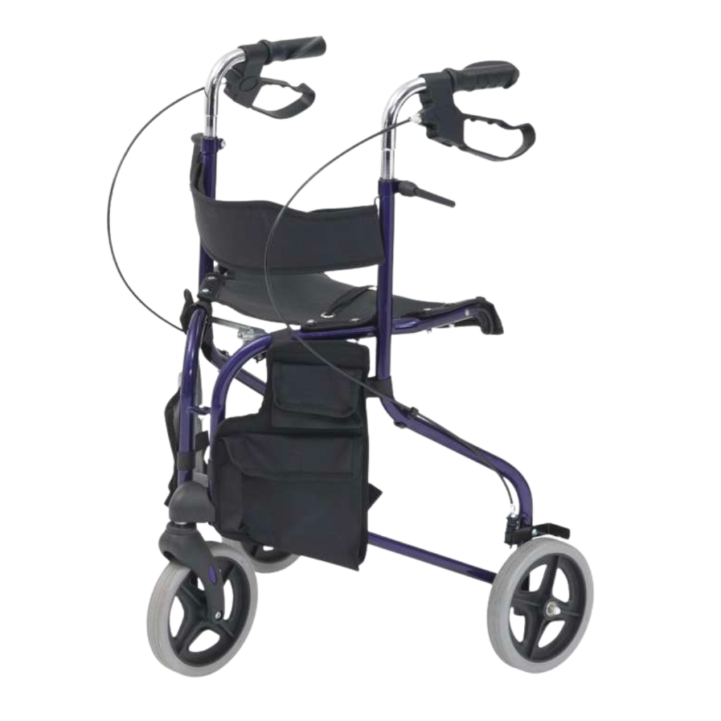 Tri-walker with seat