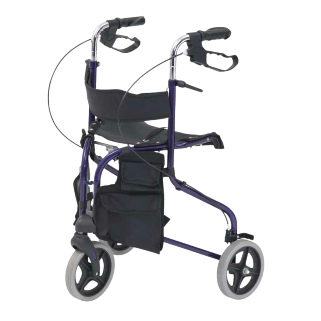 Tri-walker with seat