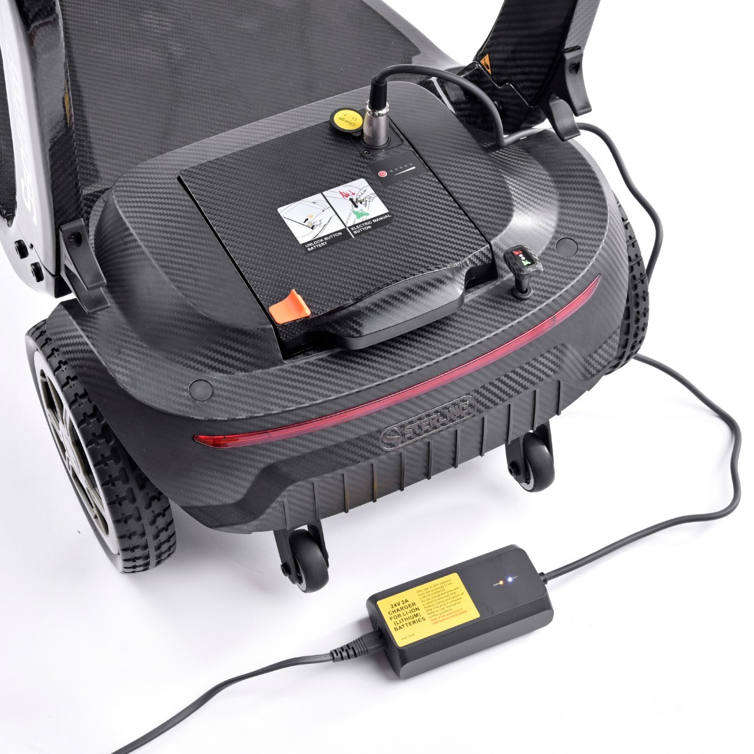 Sterling S50 Carbon Folding Mobility Scooter rechargeable battery