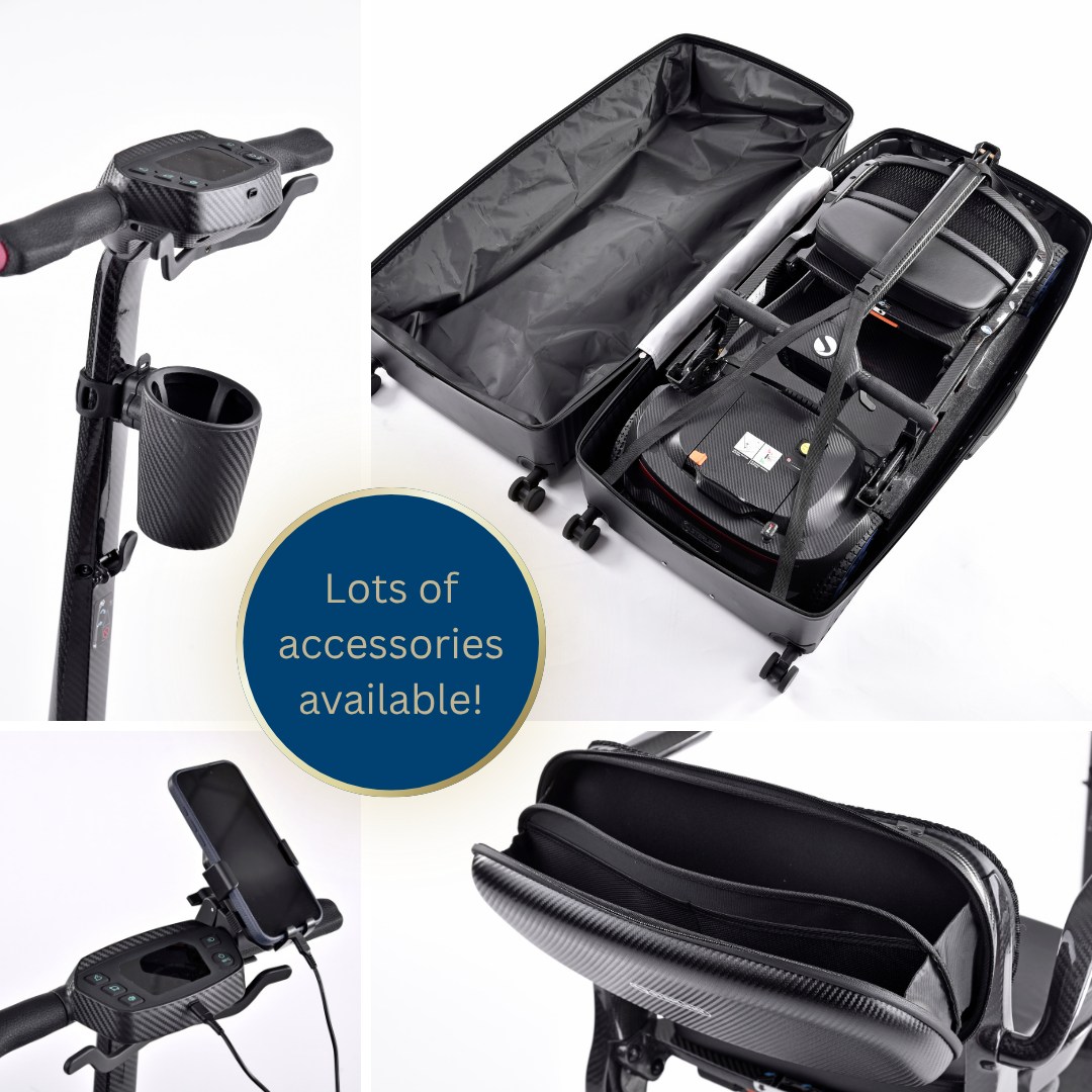 Sterling S50 Carbon Folding Mobility Scooter easy to travel with